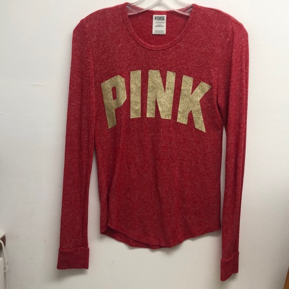 Victoria Secret Pink  Red long sleeve‎ top